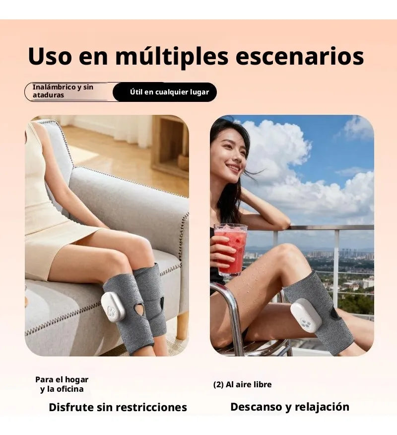 Masajeador Térmico Inteligente de Piernas y Rodillas - Recargable e Inalámbrico